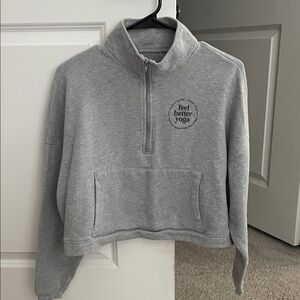 Cropped Quarter-Zip Sweatshirt